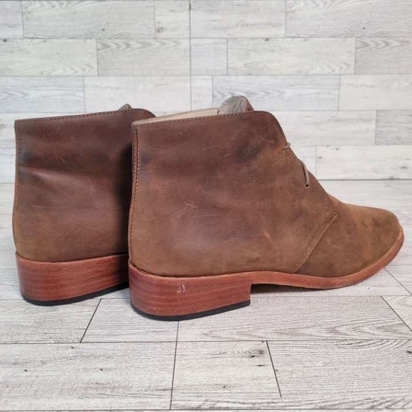 Women's Nisolo Handmade Brown Leather Lace Up Chukka Boots Size 7 - Picture 6 of 10